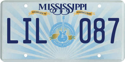 MS license plate LIL087