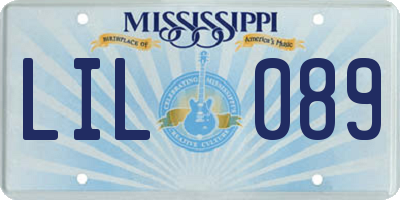 MS license plate LIL089