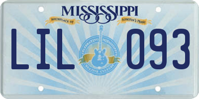 MS license plate LIL093