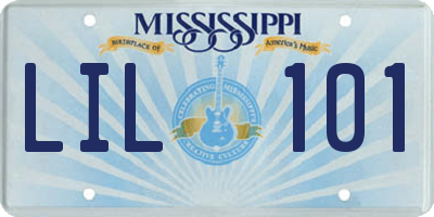MS license plate LIL101