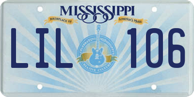 MS license plate LIL106