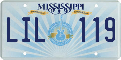 MS license plate LIL119