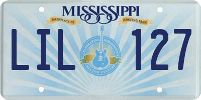 MS license plate LIL127