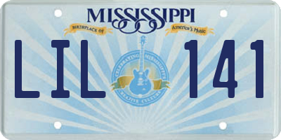MS license plate LIL141