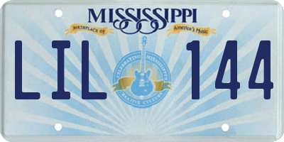 MS license plate LIL144