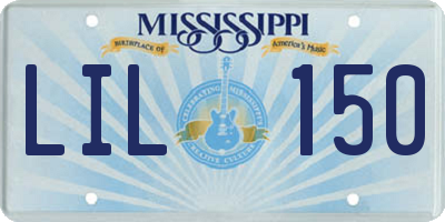 MS license plate LIL150