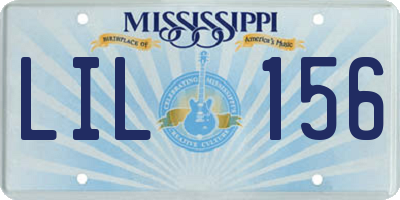 MS license plate LIL156
