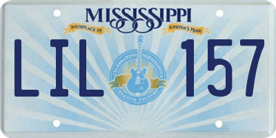 MS license plate LIL157