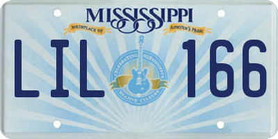 MS license plate LIL166
