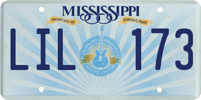 MS license plate LIL173