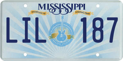 MS license plate LIL187