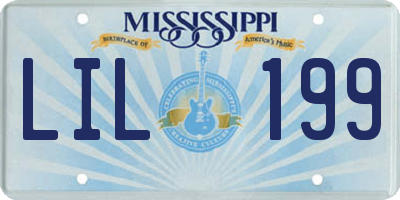 MS license plate LIL199