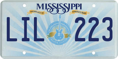 MS license plate LIL223