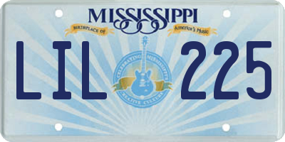 MS license plate LIL225