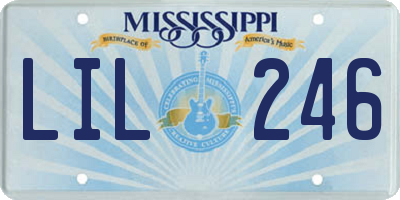 MS license plate LIL246