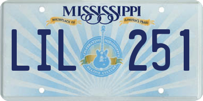 MS license plate LIL251