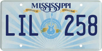 MS license plate LIL258