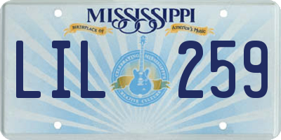 MS license plate LIL259