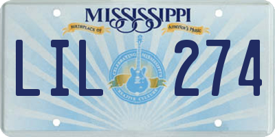 MS license plate LIL274
