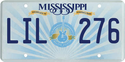 MS license plate LIL276