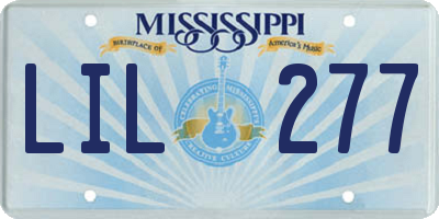 MS license plate LIL277