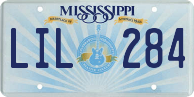 MS license plate LIL284