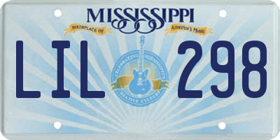 MS license plate LIL298