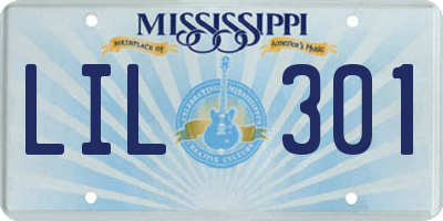 MS license plate LIL301