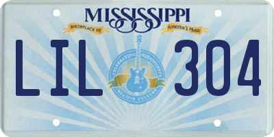 MS license plate LIL304
