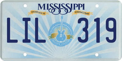 MS license plate LIL319