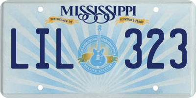 MS license plate LIL323