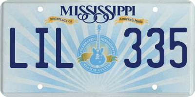 MS license plate LIL335
