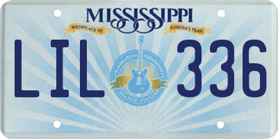 MS license plate LIL336