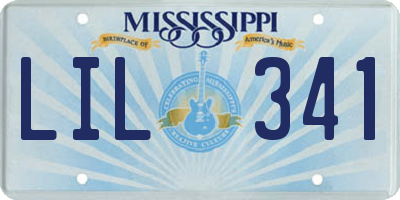 MS license plate LIL341