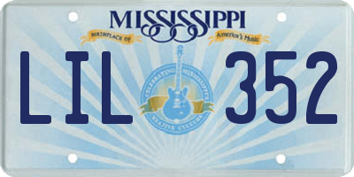 MS license plate LIL352