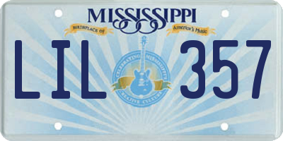 MS license plate LIL357