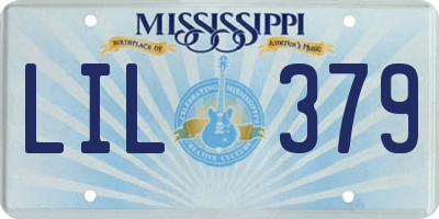 MS license plate LIL379