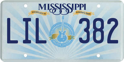 MS license plate LIL382