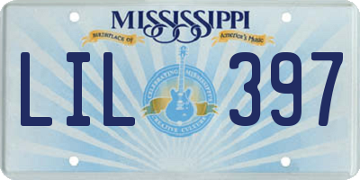 MS license plate LIL397