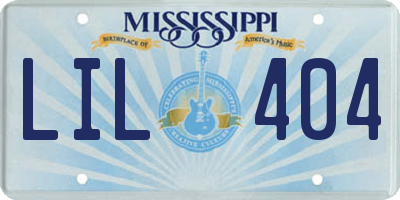 MS license plate LIL404
