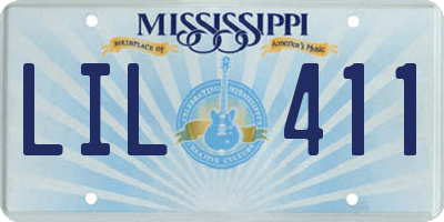 MS license plate LIL411