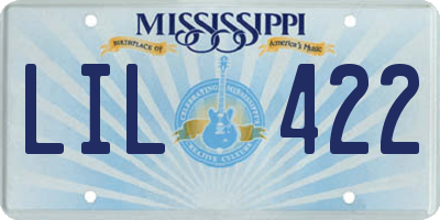 MS license plate LIL422