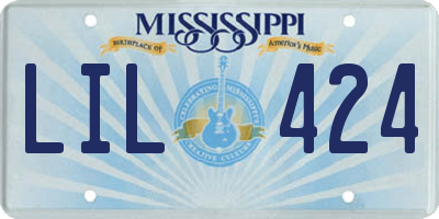 MS license plate LIL424