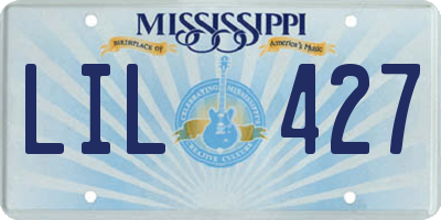 MS license plate LIL427