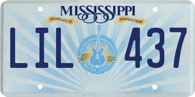 MS license plate LIL437