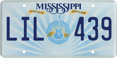 MS license plate LIL439