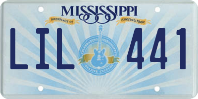 MS license plate LIL441