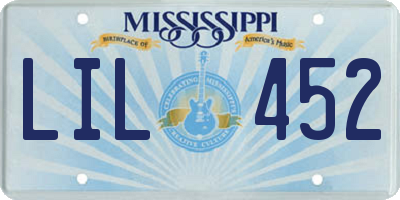 MS license plate LIL452