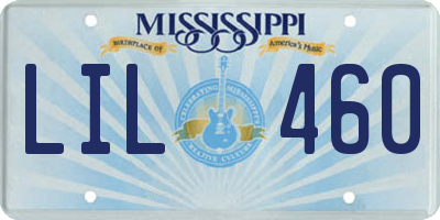 MS license plate LIL460