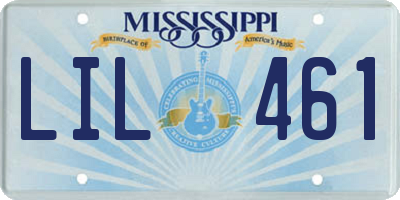MS license plate LIL461